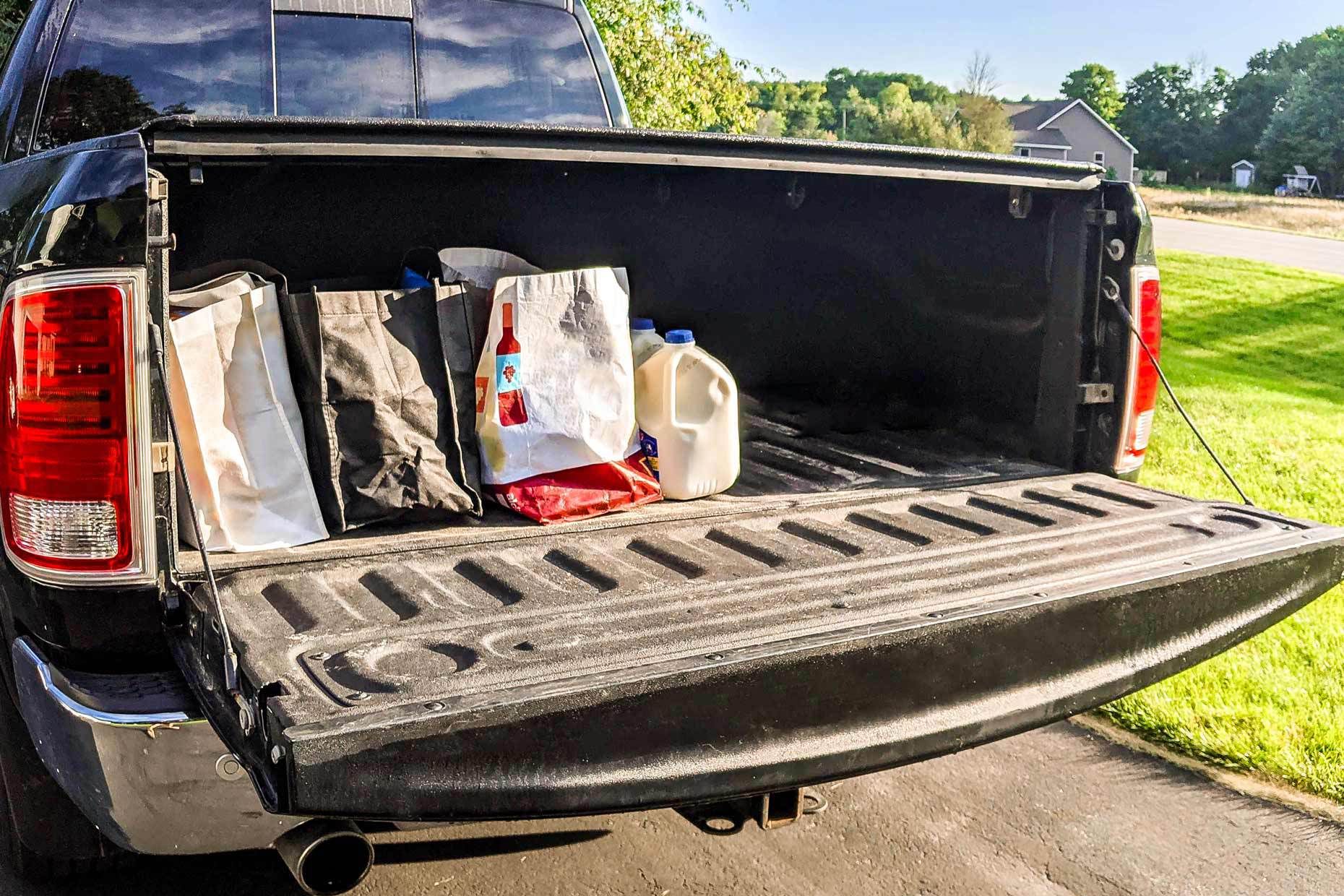 How to Stop Groceries from Rolling Around Your Truck Bed