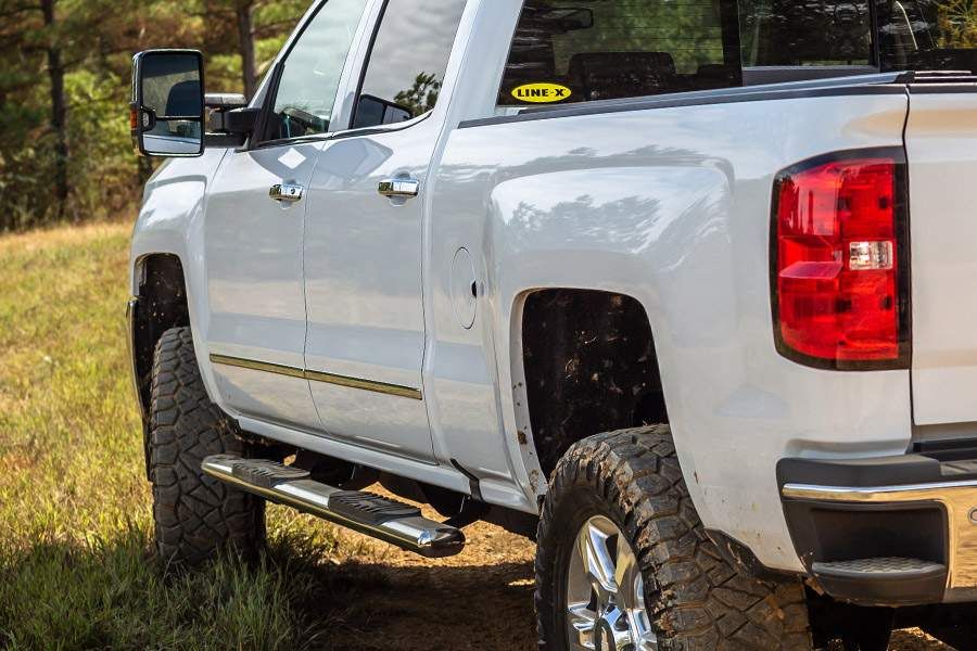 Linex Rear Step Bumper Truck Step Bars | Buy Side Steps | LINE-X